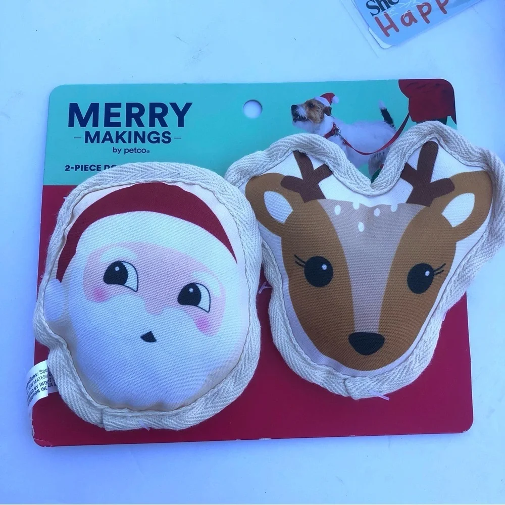 NWT Dog Christmas gifts Box of toys Bandana S/M